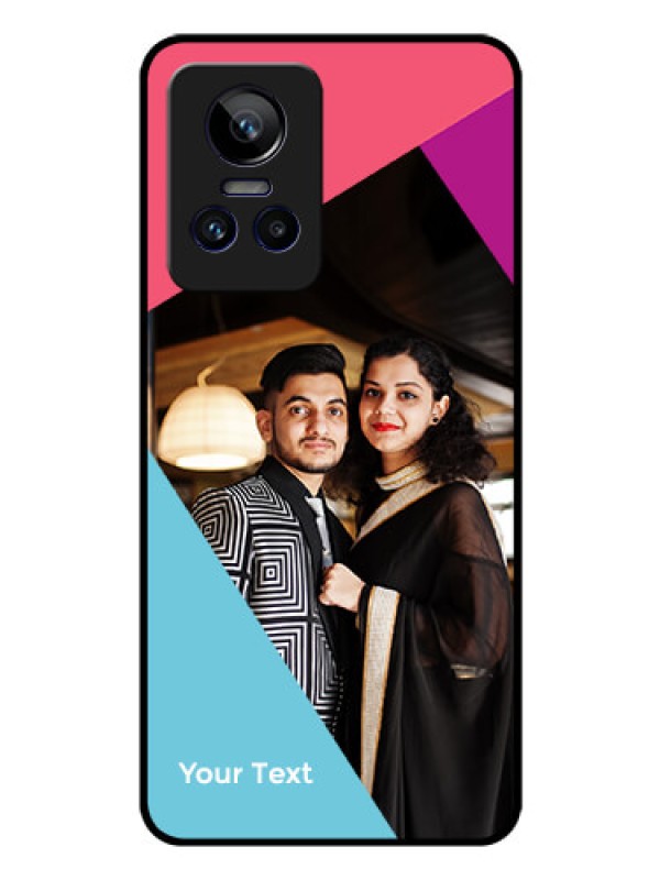 Custom Realme Gt Neo 3 150W Custom Glass Mobile Case - Stacked Triple colour Design