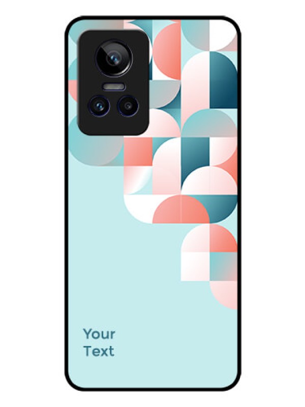 Custom Realme Gt Neo 3 150W Custom Glass Phone Case - Stylish Semi-circle Pattern Design