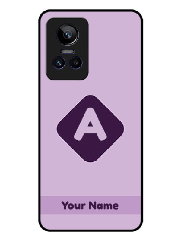 Custom Realme Gt Neo 3 150W Custom Glass Mobile Case - Custom Letter in curved badge Design