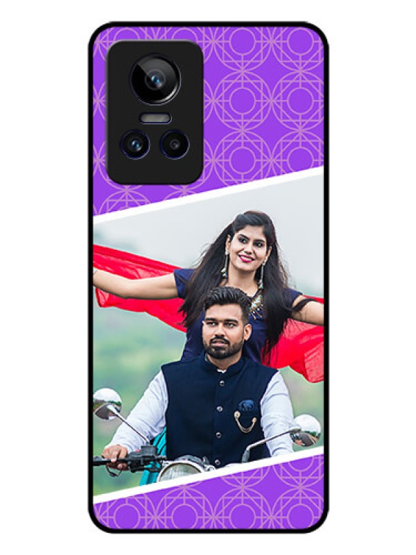 Custom Realme GT Neo 3 5G Custom Glass Phone Case - Violet Pattern Design