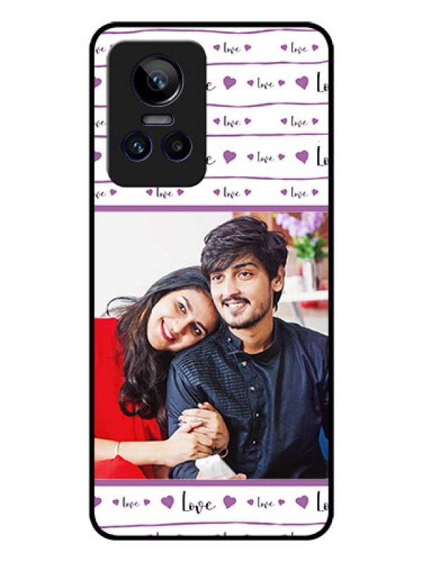 Custom Realme GT Neo 3 5G Custom Glass Mobile Case - Couples Heart Design