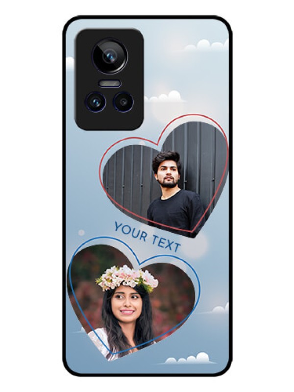 Custom Realme GT Neo 3 5G Custom Glass Mobile Case - Blue Color Couple Design