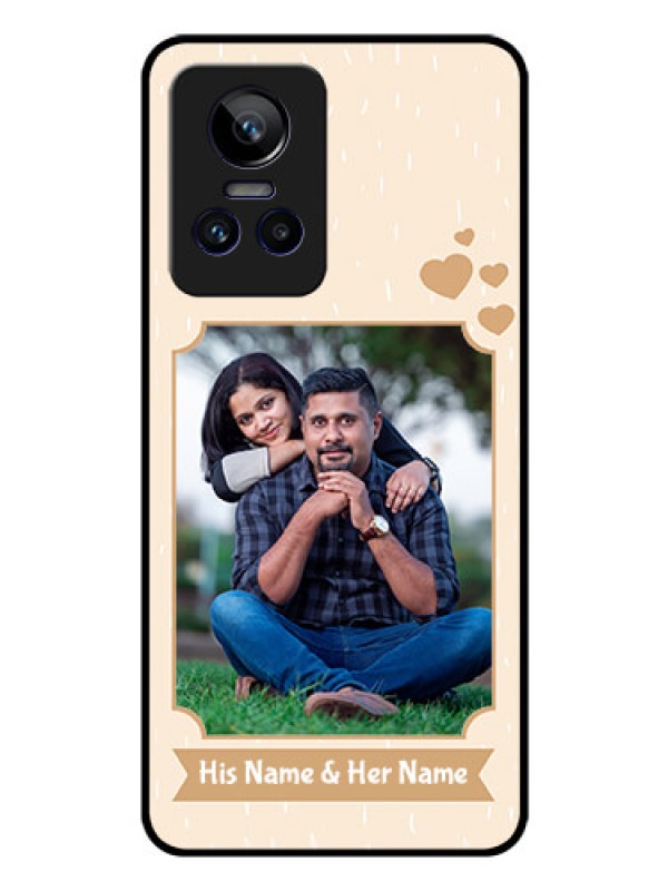 Custom Realme GT Neo 3 5G Custom Glass Phone Case - with confetti love design