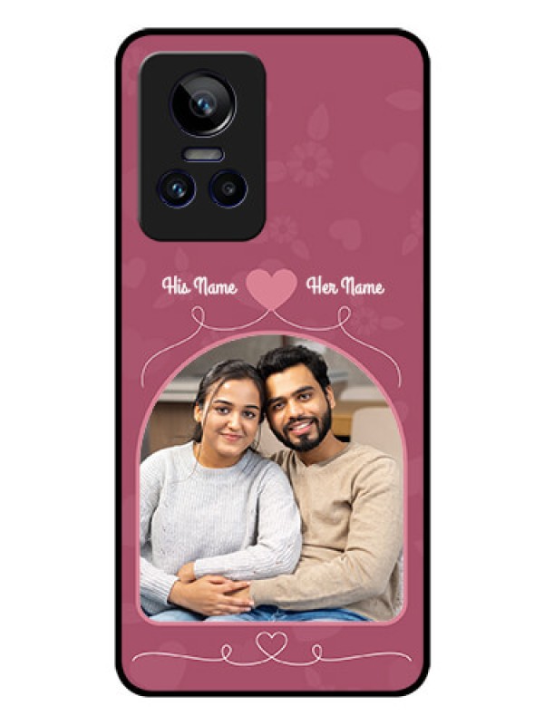 Custom Realme GT Neo 3 5G Photo Printing on Glass Case - Love Floral Design