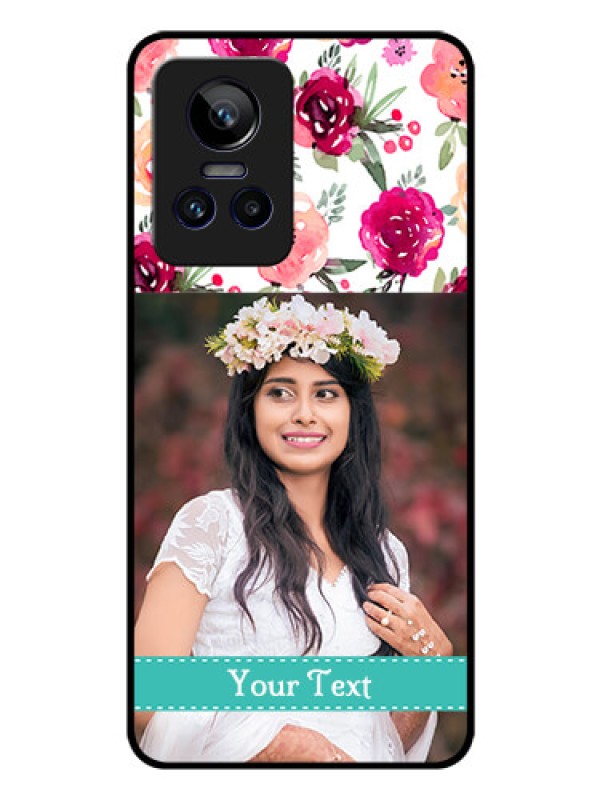 Custom Realme GT Neo 3 5G Custom Glass Phone Case - Watercolor Floral Design