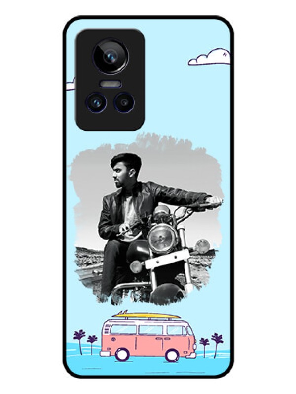 Custom Realme GT Neo 3 5G Photo Printing on Glass Case - Travel & Adventure Design