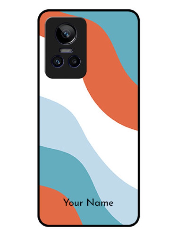 Custom Realme Gt Neo 3 Custom Glass Mobile Case - coloured Waves Design