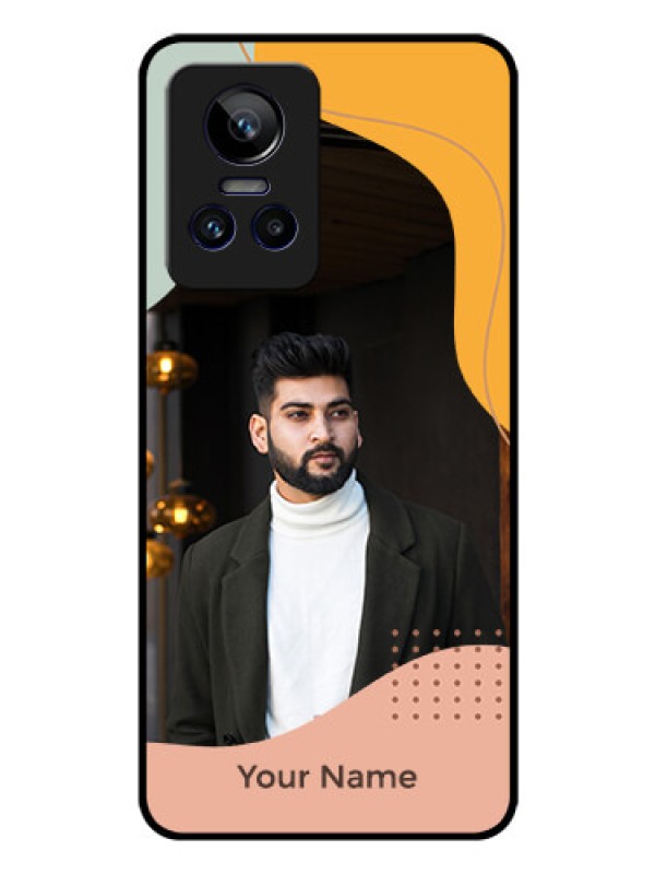Custom Realme Gt Neo 3 Personalized Glass Phone Case - Tri-coloured overlay design