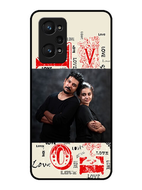 Custom Realme GT Neo 3T Photo Printing on Glass Case - Trendy Love Design Case
