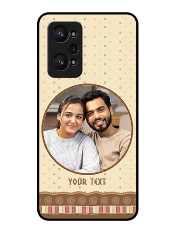 Custom Realme GT Neo 3T Custom Glass Mobile Case - Brown Dotted Mobile Case Design