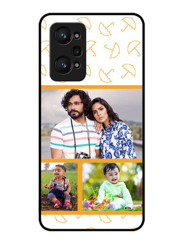 Custom Realme GT Neo 3T Custom Glass Mobile Case - Yellow Pattern Design