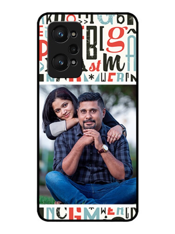 Custom Realme GT Neo 3T Personalized Glass Phone Case - Alphabet Design