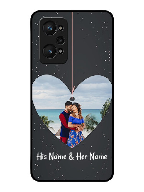 Custom Realme GT Neo 3T Custom Glass Phone Case - Hanging Heart Design