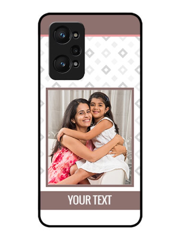 Custom Realme GT Neo 3T Photo Printing on Glass Case - Simple Diamond Design