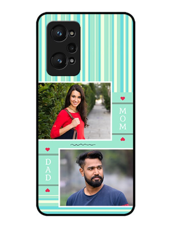 Custom Realme GT Neo 3T Custom Glass Phone Case - Mom & Dad Pic Design