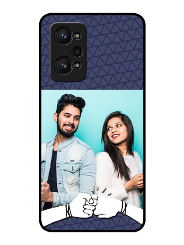 Custom Realme GT Neo 3T Photo Printing on Glass Case - with Best Friends Design