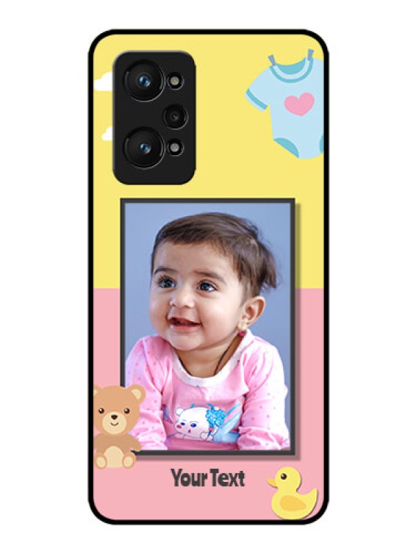Custom Realme GT Neo 3T Photo Printing on Glass Case - Kids 2 Color Design