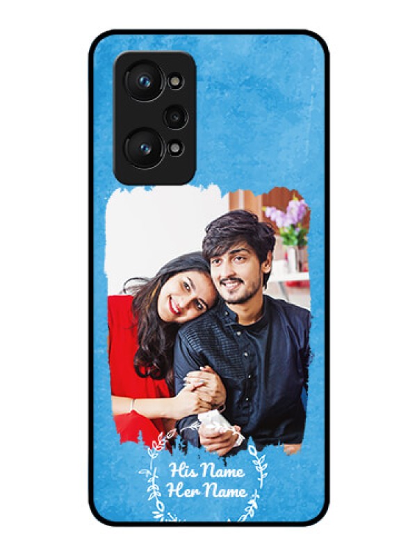 Custom Realme Gt Neo 3T Custom Glass Phone Case - Blue Color Vintage Design