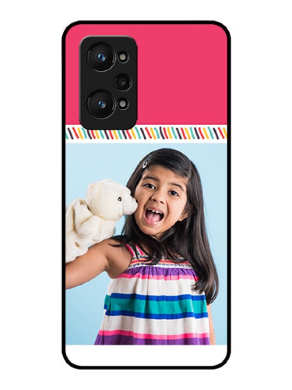 Custom Realme GT Neo 3T Personalized Glass Phone Case - Line art design