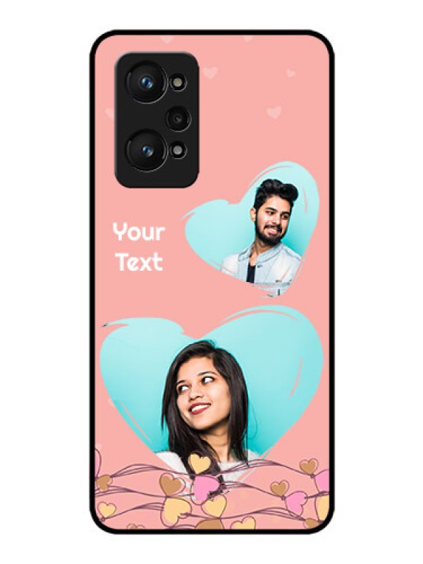 Custom Realme GT Neo 3T Custom Glass Mobile Case - Love Doodle Design