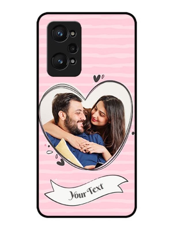 Custom Realme GT Neo 3T Custom Glass Phone Case - Vintage Heart Design