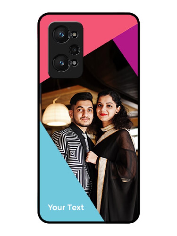Custom Realme Gt Neo 3T Custom Glass Mobile Case - Stacked Triple colour Design