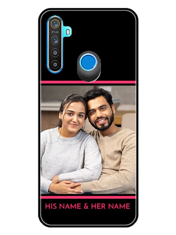 Custom Realme Narzo 10 Custom Glass Mobile Case  - with Add Text Design
