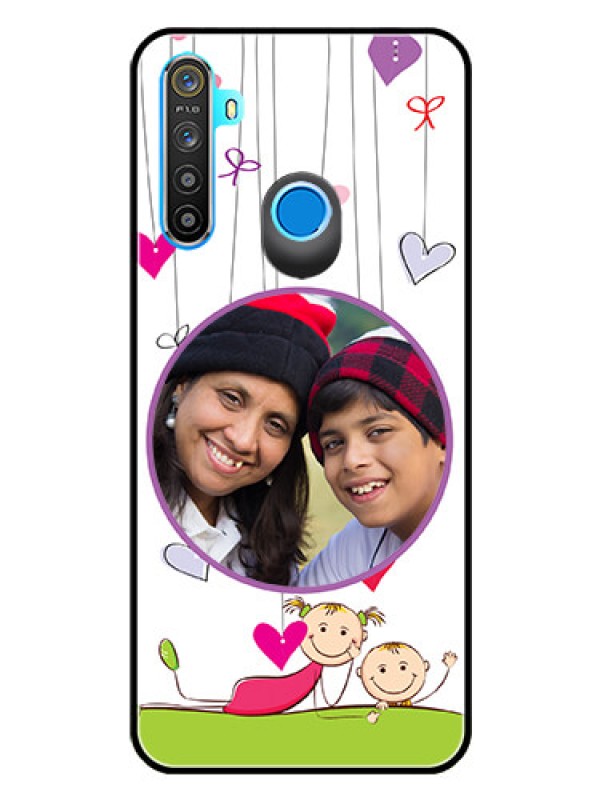 Custom Realme Narzo 10 Photo Printing on Glass Case  - Cute Kids Phone Case Design
