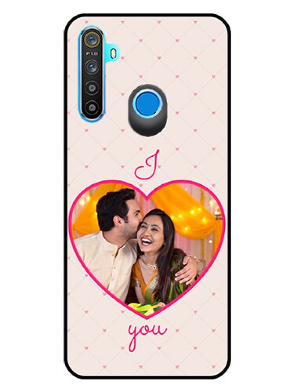 Custom Realme Narzo 10 Custom Glass Mobile Case  - Heart Shape Design