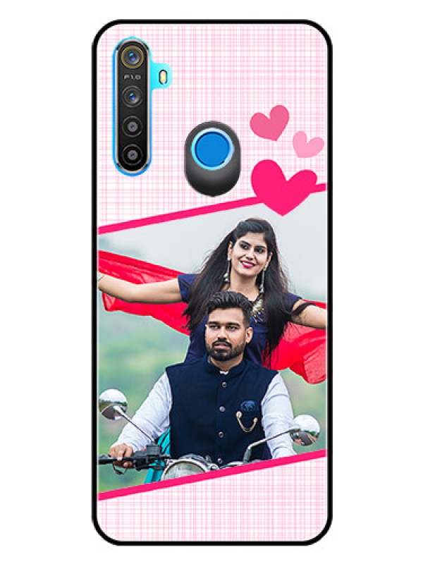 Custom Realme Narzo 10 Custom Glass Phone Case  - Love Shape Heart Design