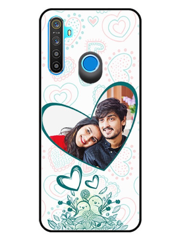 Custom Realme Narzo 10 Photo Printing on Glass Case  - Premium Couple Design