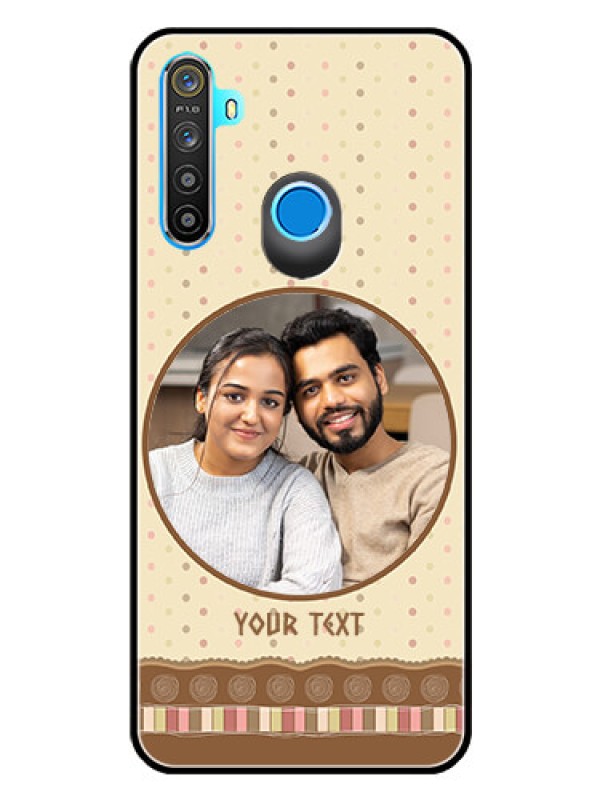 Custom Realme Narzo 10 Custom Glass Mobile Case  - Brown Dotted Mobile Case Design
