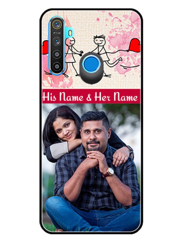 Custom Realme Narzo 10 Photo Printing on Glass Case  - You and Me Case Design