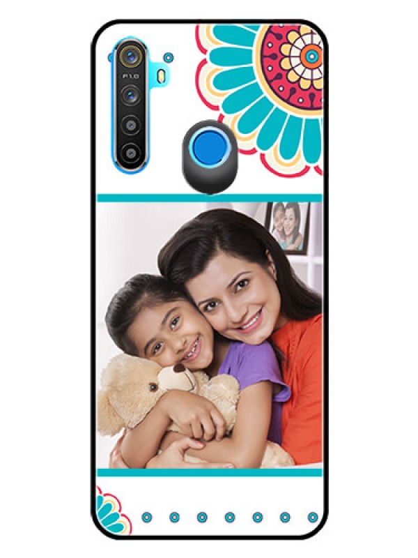 Custom Realme Narzo 10 Custom Glass Phone Case  - Flower Design