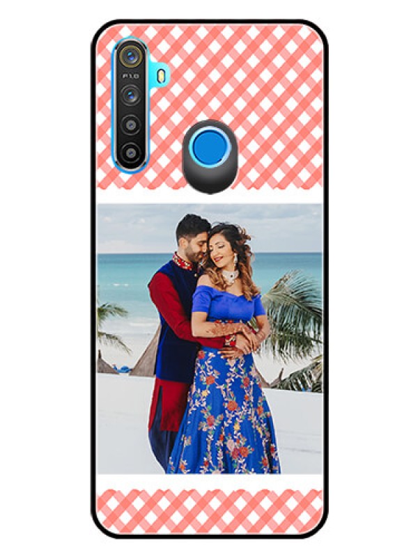 Custom Realme Narzo 10 Personalized Glass Phone Case  - Pink Pattern Design