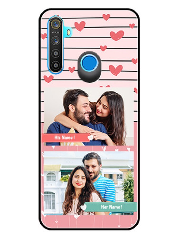 Custom Realme Narzo 10 Custom Glass Mobile Case  - Photo with Heart Design