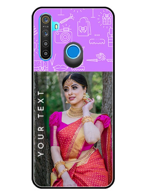 Custom Realme Narzo 10 Custom Glass Mobile Case  - Birthday Icons Design