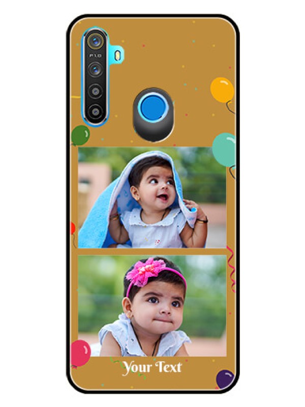 Custom Realme Narzo 10 Personalized Glass Phone Case  - Image Holder with Birthday Celebrations Design