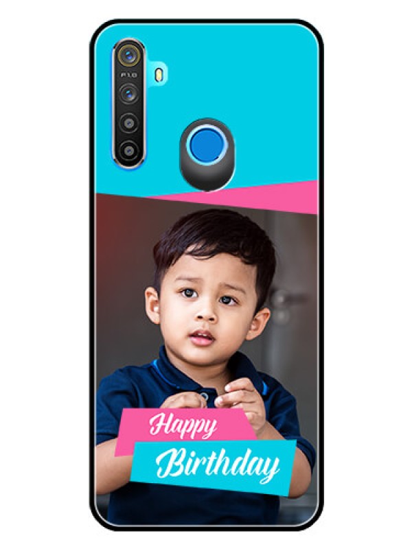 Custom Realme Narzo 10 Personalized Glass Phone Case  - Image Holder with 2 Color Design