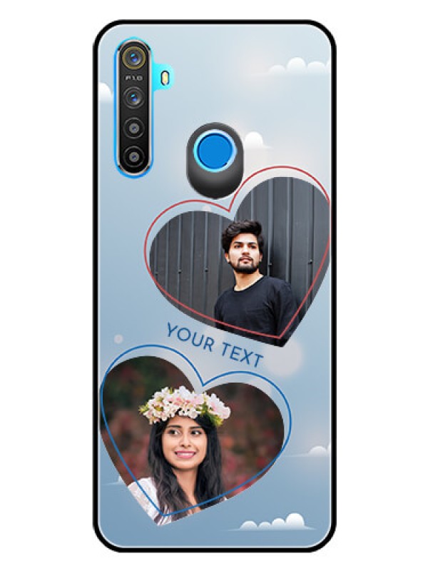 Custom Realme Narzo 10 Custom Glass Mobile Case  - Blue Color Couple Design 