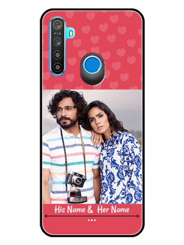 Custom Realme Narzo 10 Photo Printing on Glass Case  - Simple Love Design