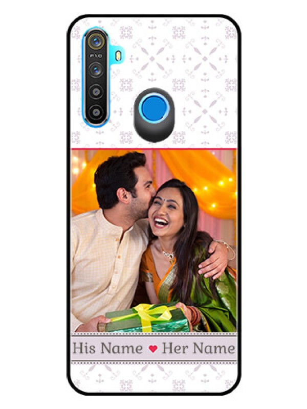 Custom Realme Narzo 10 Custom Glass Mobile Case  - with Photo and Ethnic Design