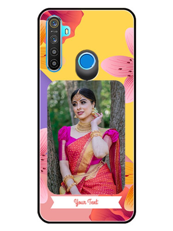 Custom Realme Narzo 10 Custom Glass Mobile Case  - 3 Image With Vintage Floral Design