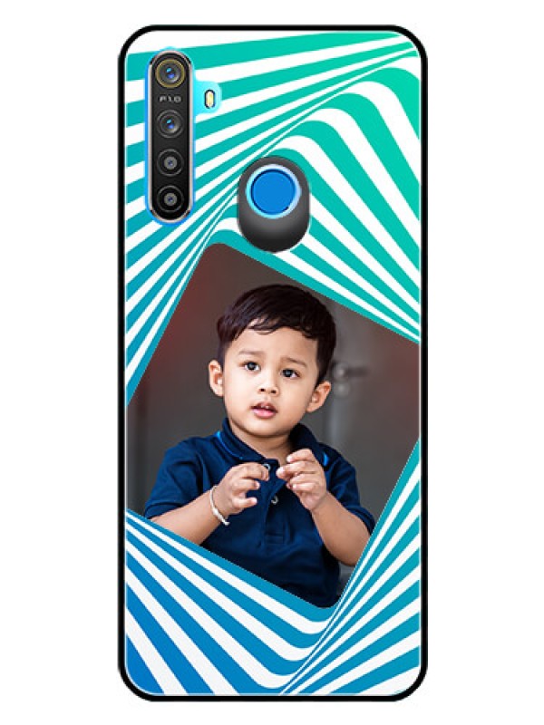 Custom Realme Narzo 10 Personalized Glass Phone Case  - Abstract Spiral Design