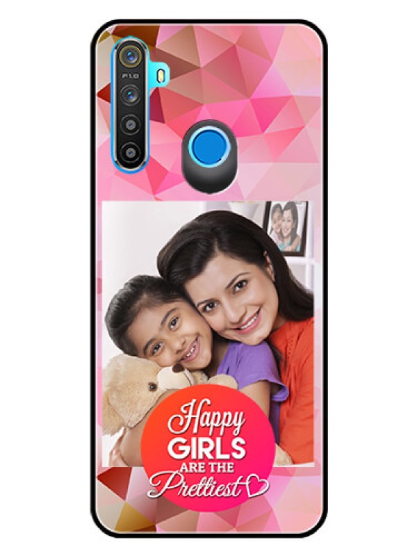 Custom Realme Narzo 10 Photo Printing on Glass Case  - Abstract Triangle Design