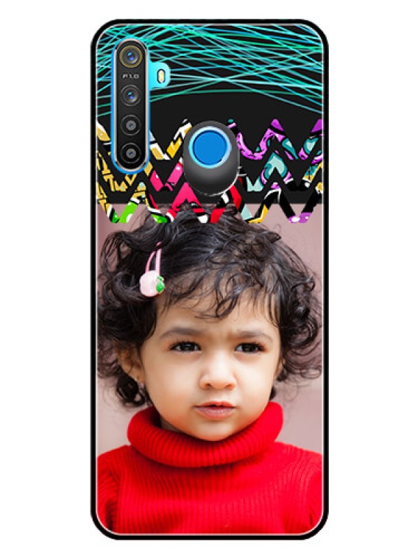 Custom Realme Narzo 10 Personalized Glass Phone Case  - Neon Abstract Design