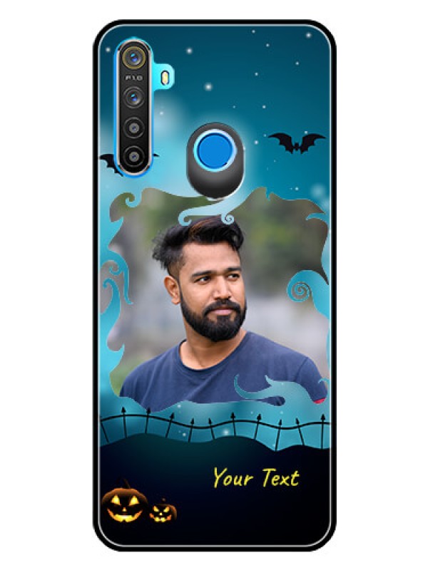 Custom Realme Narzo 10 Custom Glass Phone Case  - Halloween frame design