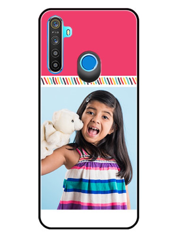 Custom Realme Narzo 10 Personalized Glass Phone Case  - Line art design