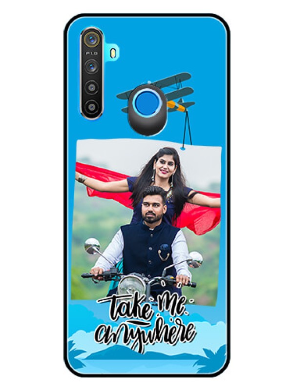 Custom Realme Narzo 10 Custom Glass Mobile Case  - Traveller Design 