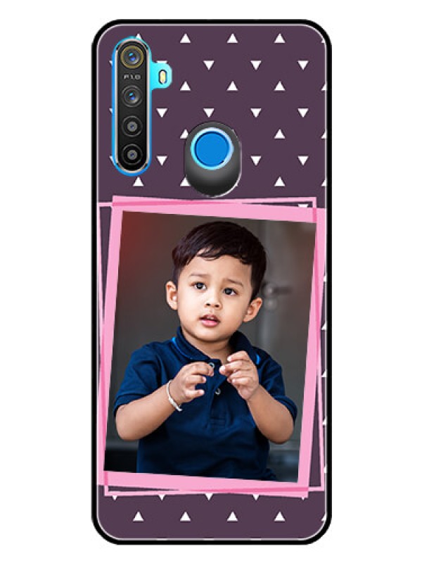 Custom Realme Narzo 10 Custom Glass Mobile Case  - Triangle Pattern Dotted Design